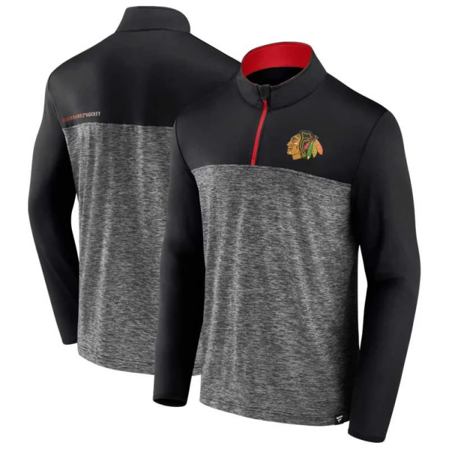 Mikina pánská CHI Mens Iconic Defender 1/4 Zip Chicago Blackhawks