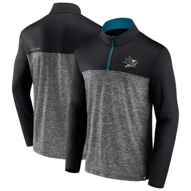 Mikina pánská SJS Mens Iconic Defender 1/4 Zip San Jose Sharks