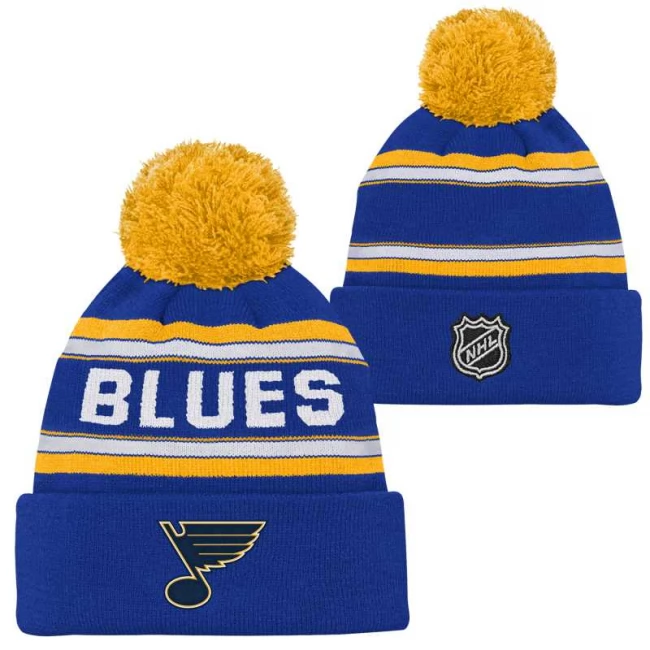 Kulich dětský STL Wordmark Jacquard Cuff Pom St. Louis Blues