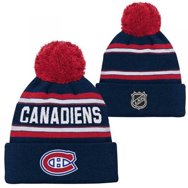 Kulich dětský MON Wordmark Jacquard Cuff Pom Montreal Canadiens