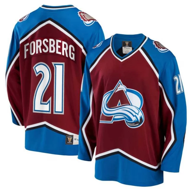 Dres vintage COL F21 Forsberg Breakaway Player Colorado Avalanche