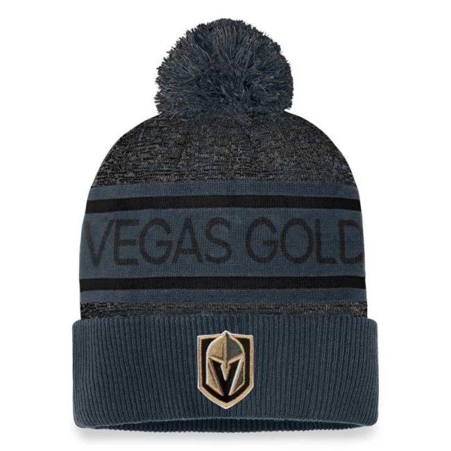 Kulich VEG 23 Authentic Pro Rink Heathered Cuffed Pom Knit Vegas Golden Knights