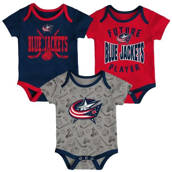 Baby Set Body CBJ Slam Dunk 3-piece S/S Colombus Blue Jackets