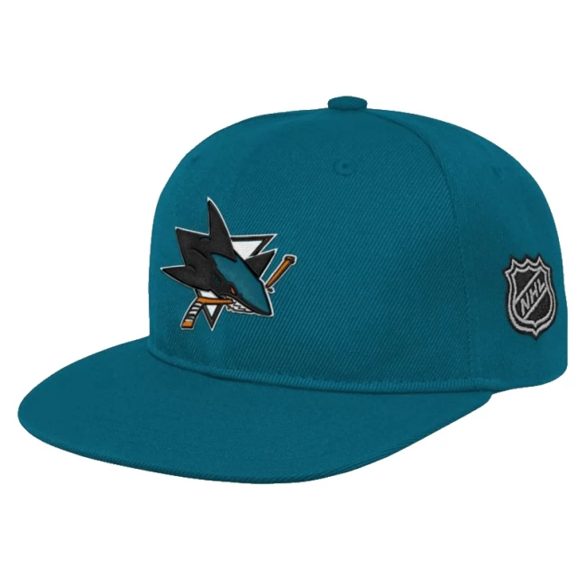 Kšiltovka dětská Snap SJS Logo Flatbrim San Jose Sharks