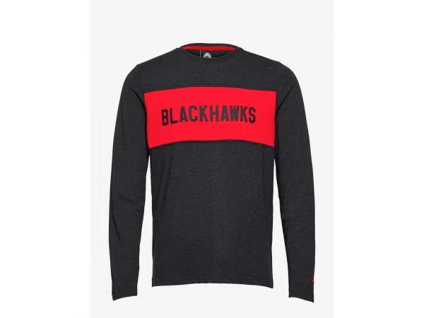 Tričko pánské CHI Iconic Back to Basics LS Chicago Blackhawks