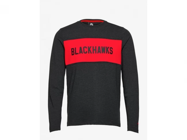 Tričko pánské CHI Iconic Back to Basics LS Chicago Blackhawks