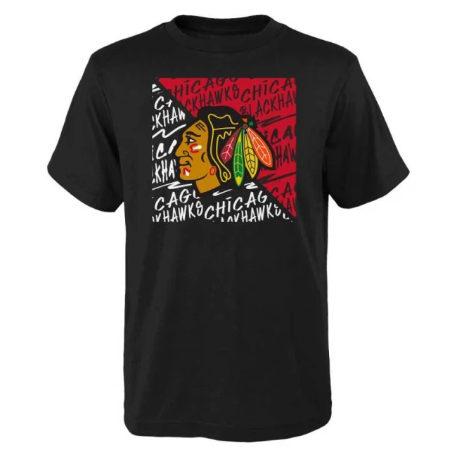 Tričko young adult CHI Divide SS CTN Chicago Blackhawks