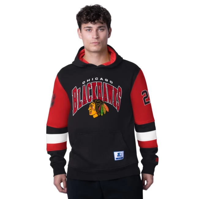 Mikina pánská CHI End Zone fleece hoodie Chicago Blackhawks