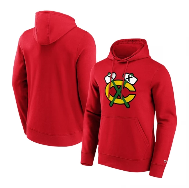 Mikina pánská CHI Primary Logo Graphic Hoodie Chicago Blackhawks