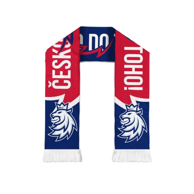 Šála dětská pletená Česko do toho logo Český lev ČH
