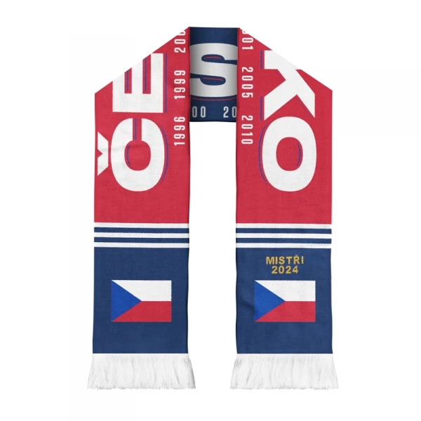 Scarf Česko blue-red with titles Czech Hockey