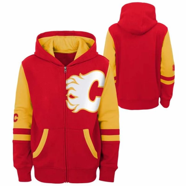 Mikina young adult CAL Faceoff Full Zip Fleece Calgary Flames