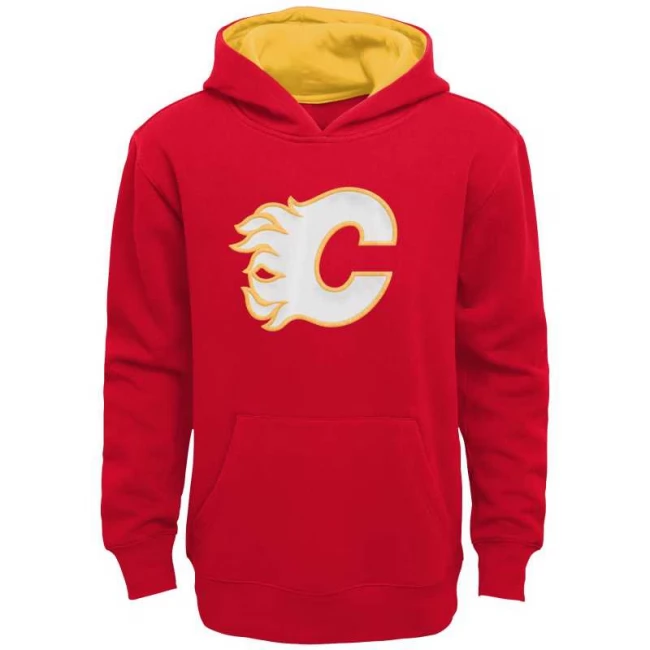 Mikina young adult CAL Main Prime Pullover Fleece Hood Home Calgary Flames