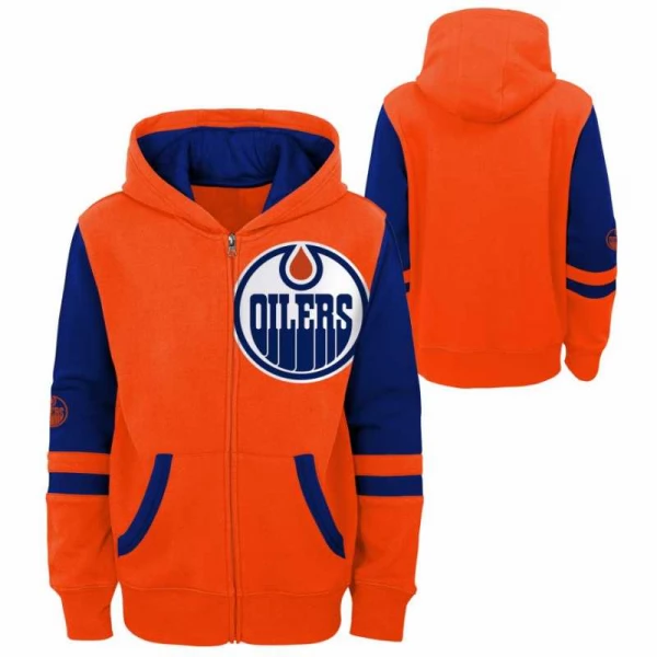 Mikina young adult EDM Faceoff Full Zip Fleece Edmonton Oilers