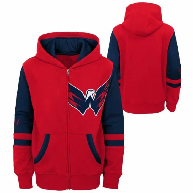 Mikina young adult WAS Faceoff Full Zip Fleece Washington Capitals